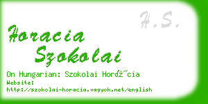 horacia szokolai business card